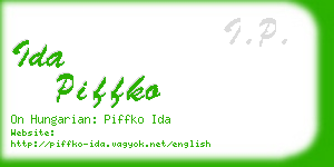 ida piffko business card